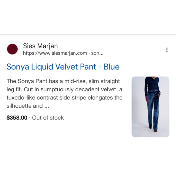 NWOT Women's Sies Marjan Pants, Size 8, Blue - Picture 2 of 9